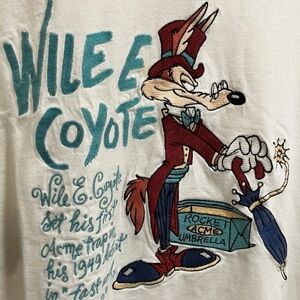 Vintage 90s Wile E Coyote Looney Tunes ACME T Shirt Size L
